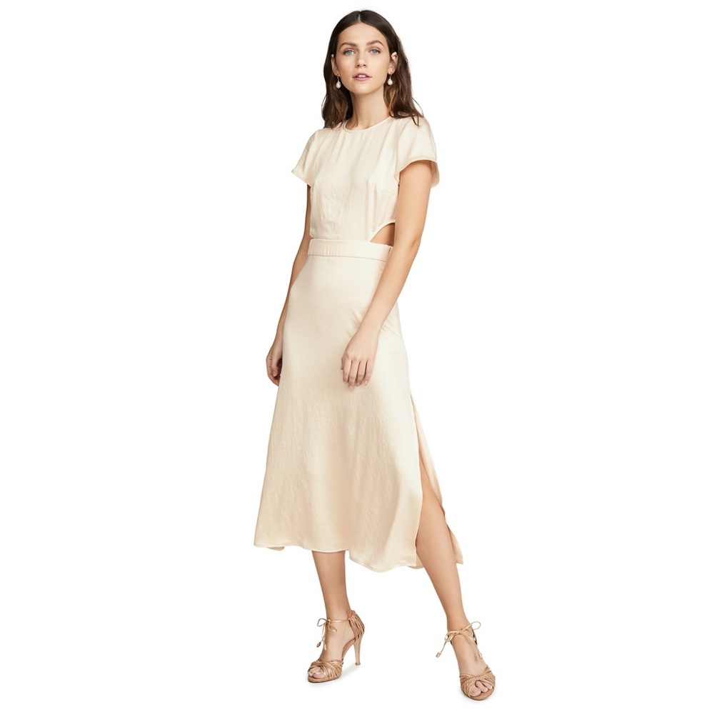BA&SH Ritz Cutout RARE Midi Classic Slit Dress HTF - Picture 6 of 6